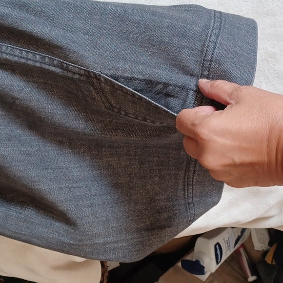 Attention pencil skirt, gray denim, sz 12 - Picture 4 of 4